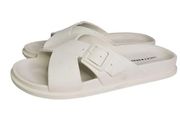 Lucky Brand Slides Womens Roseleen White Slide Sandals Shoes Size 10 Medium