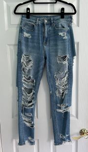 American Eagle Ripped Mom Jeans