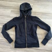 Lululemon  Full Zip Hooded Black Scuba Jacket