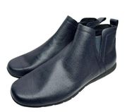 Easy Spirit Ankle Booties Size 13 Zip Dark Blue Faux Leather Boots