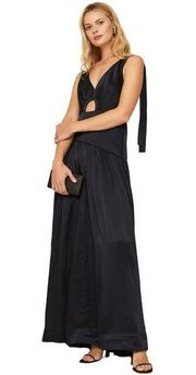 3.1 Phillip Lim Satin Cut out Gown in Navy 10 Womens Long Formal Maxi