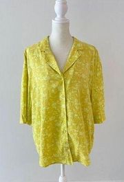 Treasure and Bond yellow button down short sleeve shirt Size Large