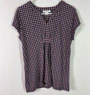 Liz Claiborne Geometric Print Short Sleeve Tee - Large