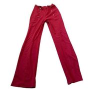 Red Dress Pants Gold Buttons Size L