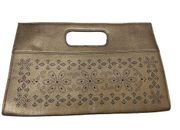 Cato Snap Clutch Copper Color Floral Design