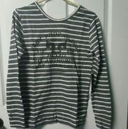 striped Crewneck Sweater sweatshirt long sleeve XS