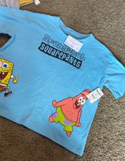 Blue Sponge Bob Crop Top 