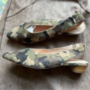 New  Shena Camo Slingback Flats