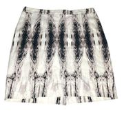 Willi Smith Patterned Pencil Skirt White Black Size 10