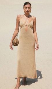 💕CULT GAIA💕 Kingsley Knit Dress ~ Light Camel Medium M NWT
