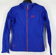 Mountain Hardware blue rain jacket Dry Q nylon size XS women’s