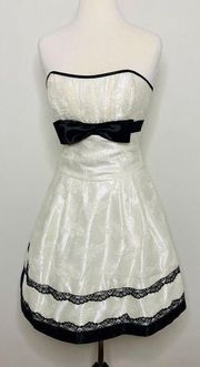 Vintage Jessica McClintock Dress Drop Waist, Off White Formal Prom Dress Sz 5