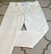 J. McLaughlin white Lexi 4-Way Stretch Denim Slim Leg Jeans