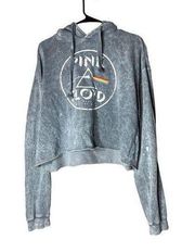 Pink Floyd Dark Side Of The Moon Women’s Crop Hoodie Grey Sz Large