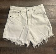 White Denim Shorts