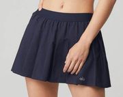 Alo Varsity Tennis Skirt True Navy Skort Pleated Sports Athletic Exercise Mini L