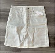 Good American Silver Iridescent Jean Skirt Size 4 27 NWT $139