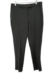 Armani Exchange Dress Pants Womens 8 Black Flat Front Pockets Career Trousers