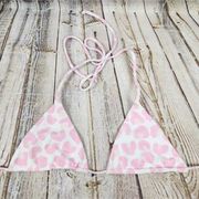 LPA Triangle Bikini Top Pink Spots Small