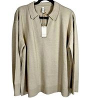 NWT Wishlist Collared V-Neck Sweater S/M