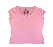 NWOT Danskin Now T-Shirt Shirt Womens XXL Pink Short Sleeve V-Neck Workout Gym