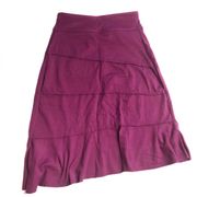 Crescendo Skirt Asymmetrical Tiered Maroon