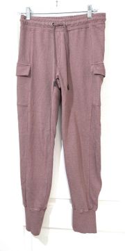 Kyodan Cargo Sweatpants size S Blue Pink Drawstring Jogger High Rise Plain Pants