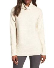 NEW Nic+Zoe White Almond Fall Nights Sweater‎ Cowl Neck Womens Size PL Petite