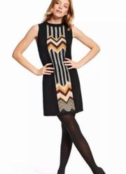 NWT  for Target Zig Zag Black Patchwork Sleeveless Sweater Dress Size XS