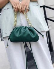 Green crossbody / satchel chunky chain handle.