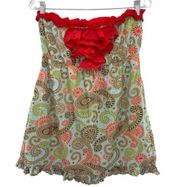 Bag Lady Mud Pie Women's Paisley Linen Strapless Top