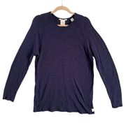 Scotch & Soda XL Home Alone Women Blue Pullover Sweater Long Sleeve Solid Cotton