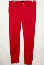 Celebrity Pink Women's Mid Rise Skinny Red Pants Size 9/29 (31x29) Stretch