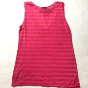 Armani Collezioni Striped Vneck Tank Top Pink