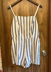 Large Blue and White Striped Old Navy Romper w/ Pockets!!!!