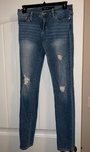 Medium Wash Distressed Jeans