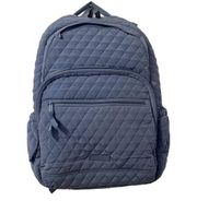 Vera Bradley Essential Campus Large Quilted Backpack Travel Bag - Blue