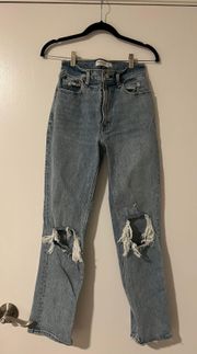 Abercrombie & Fitch Abrecombie 90 straight ultra high rise jeans