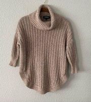 EXPRESS Turtleneck Sweater Neutral Tan Beige Size Small