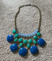 Blue And Gold Chunky Necklace