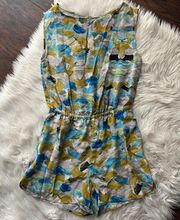 Broadway & Broome Silk Pastel Paint Stroke Romper