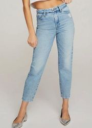 Good American Good Mom High Rise Jeans in Blue 636 Wash Size 18