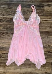 Pink baby doll dress