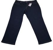 Gloria Vanderbilt 20W Short Tapered Leg Classic Rise Jeans Blue Rinse Noir