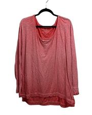 Ruff Hewn long sleeve scoop neck pink dye shirt size 2X