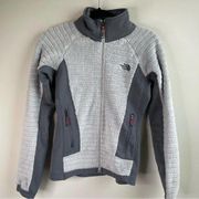 The North Face  gray summit series zip up fuzzy jacket size XS