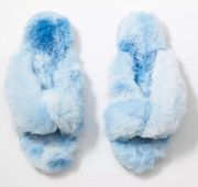 NWT Fuzzy Blue Slippers