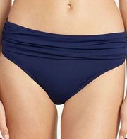 Tommy Bahama Pearl Solids Shirred Hipster Swim Bottom in XL - Navy - NEW!