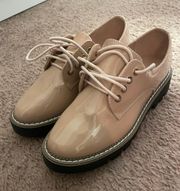 Tan Platform Loafers