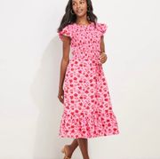 Rock Rose Floral Smocked Midi Dress